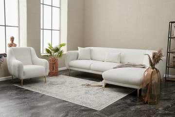 Devika Sovesofa med Sjeselong 4-seter - Lys beige - Møbler - Sofaer - Sovesofaer - Sovesofa divan