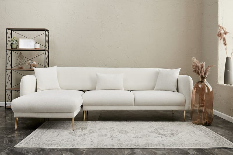 Devika Sovesofa med Sjeselong 4-seter - Lys beige - Møbler - Sofaer - Sovesofaer - Sovesofa divan