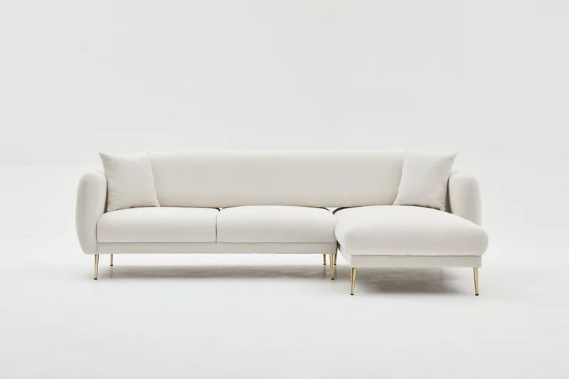 Devika Sovesofa med Sjeselong 4-seter, Lys beige