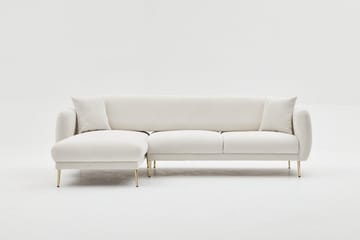 Devika Sovesofa med Sjeselong 4-seter - Lys beige - Møbler - Sofaer - Sovesofaer - Sovesofa divan