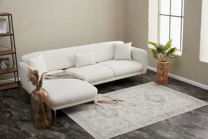 Devika Sovesofa med Sjeselong 4-seter - Lys beige - Møbler - Sofaer - Sovesofaer - Sovesofa divan