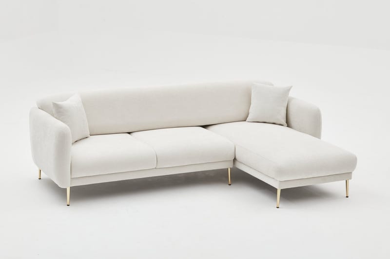 Devika Sovesofa med Sjeselong 4-seter - Lys beige - Møbler - Sofaer - Sovesofaer - Sovesofa divan