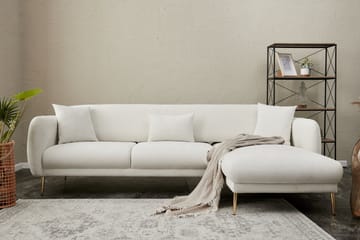 Devika Sovesofa med Sjeselong 4-seter - Lys beige - Møbler - Sofaer - Sovesofaer - Sovesofa divan