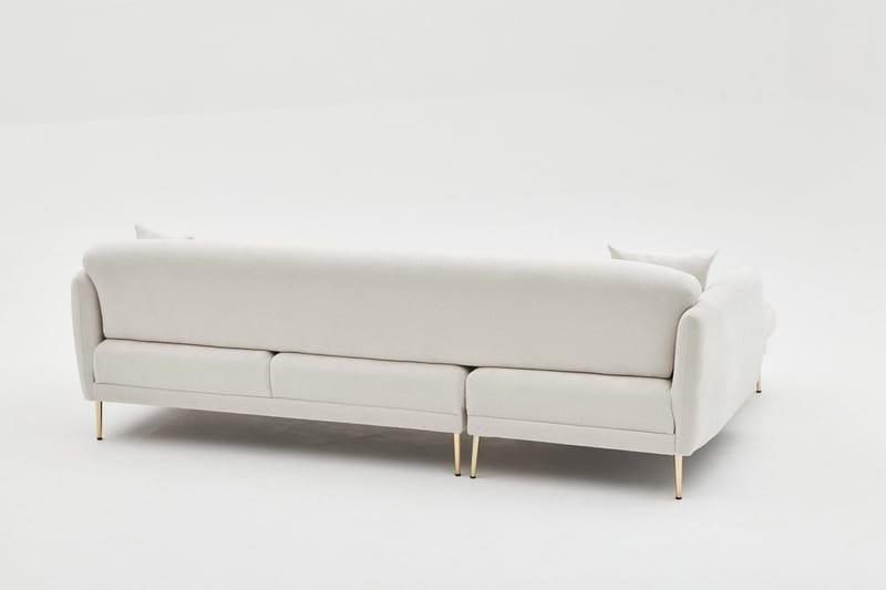 Devika Sovesofa med Sjeselong 4-seter - Lys beige - Møbler - Sofaer - Sovesofaer - Sovesofa divan