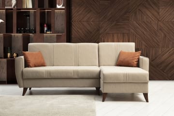 Dewan Sovesofa med Divan 3-seter - Beige - Møbler - Sofaer - Sovesofaer - Sovesofa divan