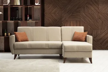 Dewan Sovesofa med Divan 3-seter - Beige - Møbler - Sofaer - Sovesofaer - Sovesofa divan