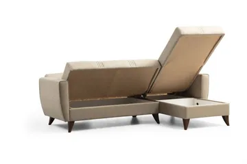 Dewan Sovesofa med Divan 3-seter - Beige - Møbler - Sofaer - Sovesofaer - Sovesofa divan