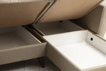 Dewan Sovesofa med Divan 3-seter - Beige - Møbler - Sofaer - Sovesofaer - Sovesofa divan