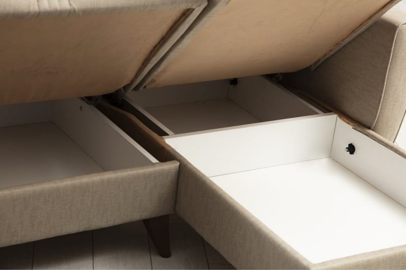 Dewan Sovesofa med Divan 3-seter - Beige - Møbler - Sofaer - Sovesofaer - Sovesofa divan