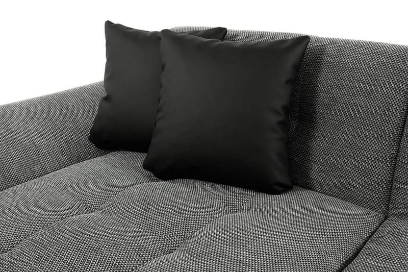 Dewitt 6-seter Hjørnesofa med Divan og Sjeselong i Fløyel - Hvit|Grå - Møbler - Sofaer - Sovesofaer - Sovesofa divan