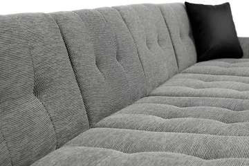 Dewitt 6-seter Hjørnesofa med Divan og Sjeselong i Fløyel - Hvit|Grå - Møbler - Sofaer - Sovesofaer - Sovesofa divan