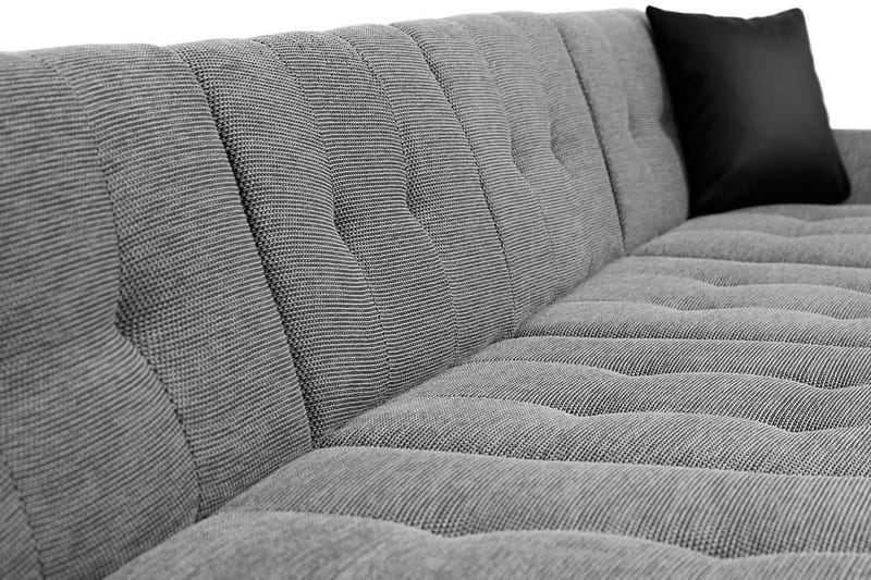 Dewitt 6-seter Hjørnesofa med Divan og Sjeselong i Fløyel - Hvit|Grå - Møbler - Sofaer - Sovesofaer - Sovesofa divan