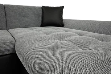 Dewitt 6-seter Hjørnesofa med Divan og Sjeselong i Fløyel - Hvit|Grå - Møbler - Sofaer - Sovesofaer - Sovesofa divan