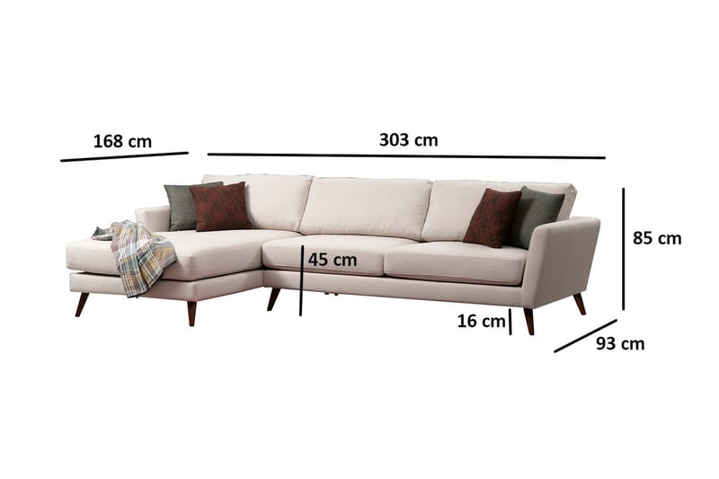 Divansofa Santpedor - Beige - Sovesofa divan