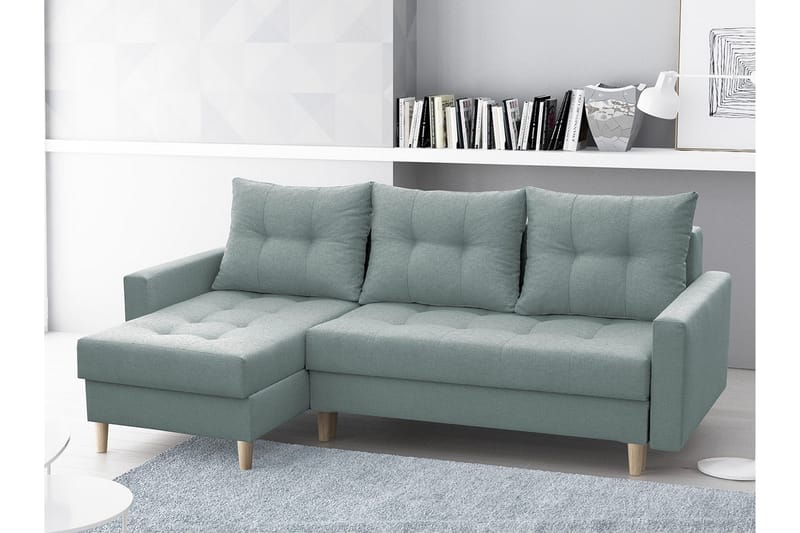 Divansovesofa Bodo 222x140x90 cm - Grå - Sovesofa divan