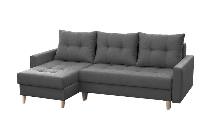 Divansovesofa Bodo 222x140x90 cm - Mørkegrå - Sovesofa divan