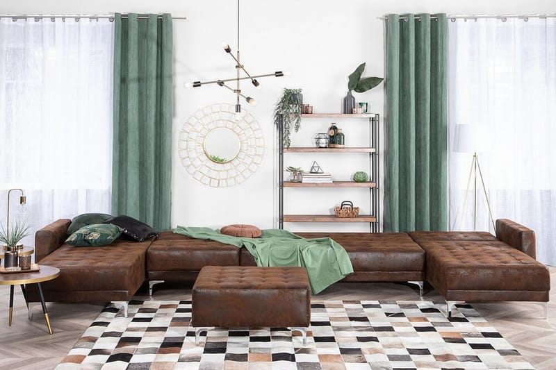 Divansovesofa brun ABERDEEN - Møbler - Sofaer - Sovesofaer - Sovesofa divan