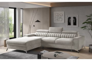 Divansovesofa Floresville Venstre - Beige - Møbler - Sofaer - Sovesofaer - Sovesofa divan