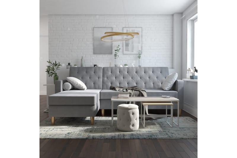 Divansovesofa Liberty Grå - CosmoLiving - Møbler - Sofaer - Sovesofaer - Sovesofa divan