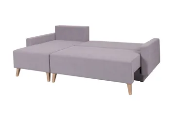 Divansovesofa Oviedo 225x140x88 cm - Grå - Møbler - Sofaer - Sovesofaer - Sovesofa divan