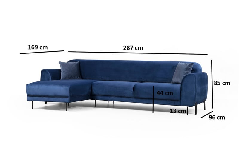 Divansovesofa Santpedor - Blå - Sovesofa divan