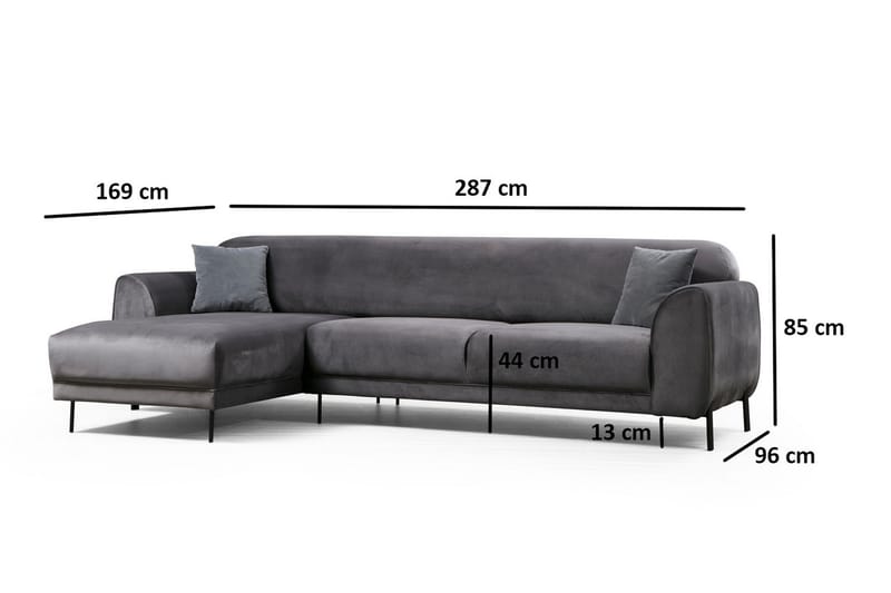 Divansovesofa Santpedor - Grå - Sovesofa divan