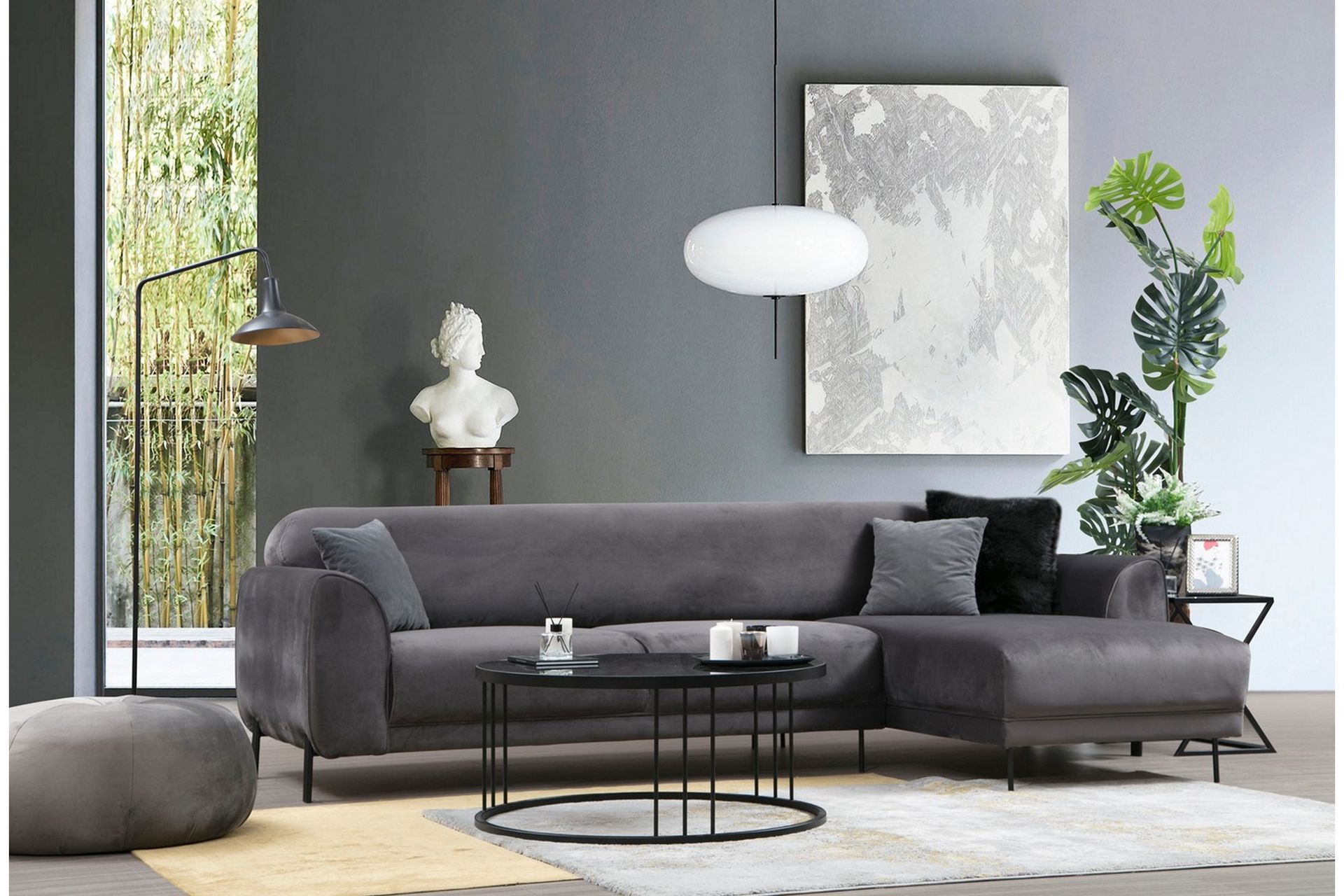 Divansovesofa Santpedor - Grå - Møbler - Sofaer - Sovesofaer - Sovesofa divan