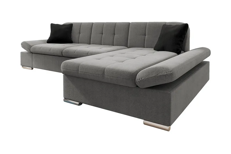 Djerra 3-seters Hjørnesovesofa - Grå - Møbler - Sofaer - Sovesofaer - Sovesofa divan