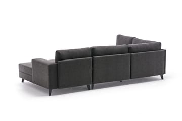 Efsunlu U-Sovesofa - Antrasitt/Svart - Møbler - Sofaer - Sovesofaer - Sovesofa divan