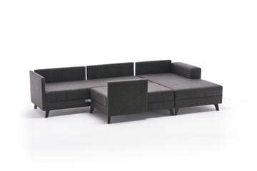 Efsunlu U-Sovesofa - Antrasitt/Svart - Møbler - Sofaer - Sovesofaer - Sovesofa divan