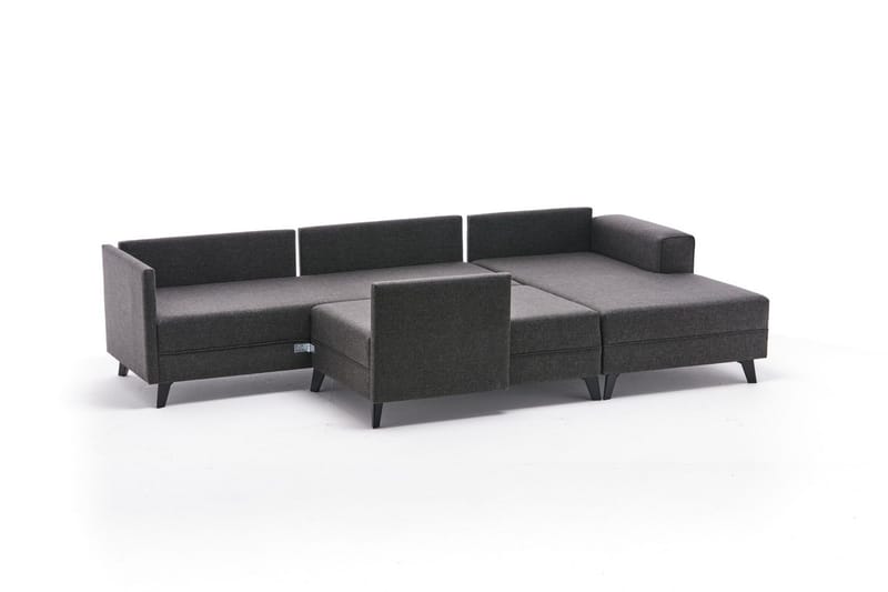 Efsunlu U-Sovesofa - Antrasitt/Svart - Møbler - Sofaer - Sovesofaer - Sovesofa divan
