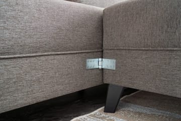 Efsunlu U-Sovesofa - Brun/Svart - Møbler - Sofaer - Sovesofaer - Sovesofa divan