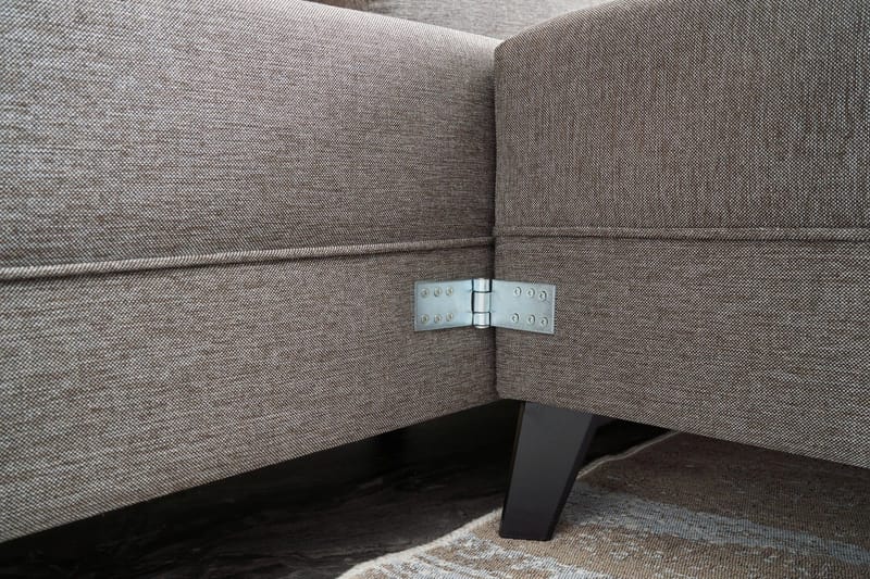 Efsunlu U-Sovesofa - Brun/Svart - Møbler - Sofaer - Sovesofaer - Sovesofa divan