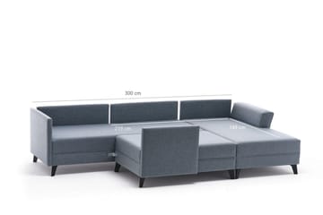 Efsunlu U-Sovesofa - Brun/Svart - Møbler - Sofaer - Sovesofaer - Sovesofa divan