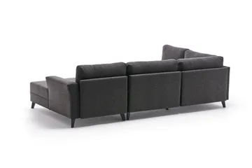Eriska U-Sovesofa - Antrasitt/Svart - Møbler - Sofaer - Sovesofaer - Sovesofa divan