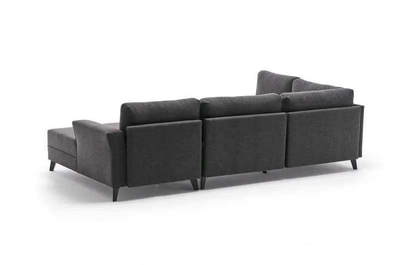 Eriska U-Sovesofa - Antrasitt/Svart - Møbler - Sofaer - Sovesofaer - Sovesofa divan