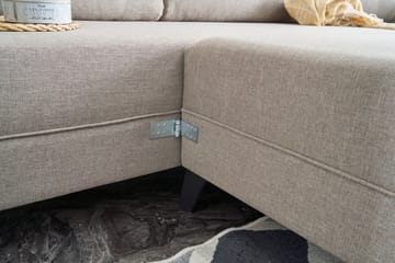Eriska U-Sovesofa - Beige - Møbler - Sofaer - Sovesofaer - Sovesofa divan