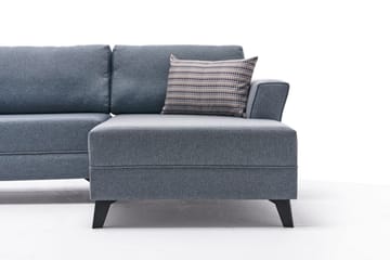 Eriska U-Sovesofa - Blå/Svart - Møbler - Sofaer - Sovesofaer - Sovesofa divan