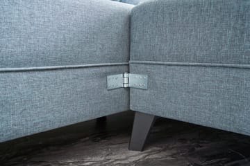 Eriska U-Sovesofa - Blå/Svart - Møbler - Sofaer - Sovesofaer - Sovesofa divan