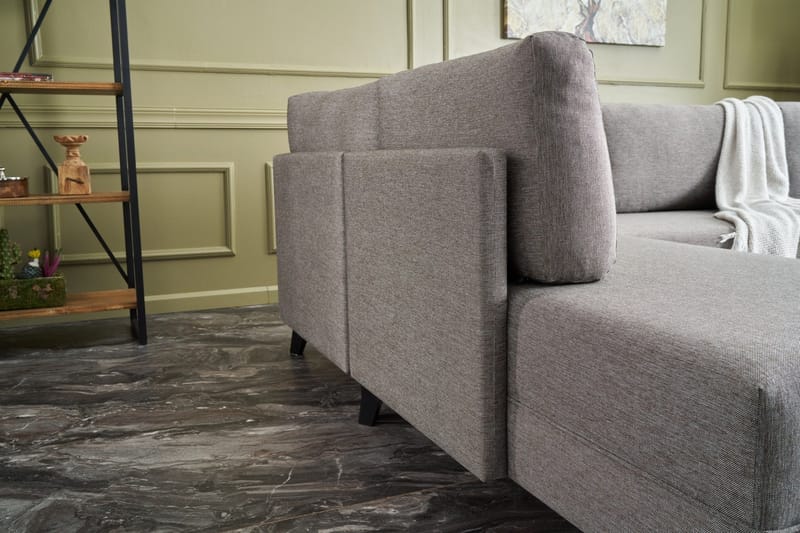 Eriska U-Sovesofa - Brun/Svart - Møbler - Sofaer - Sovesofaer - Sovesofa divan