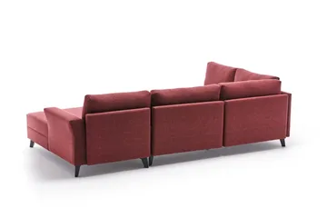 Eriska U-Sovesofa - Rød/Svart - Møbler - Sofaer - Sovesofaer - Sovesofa divan