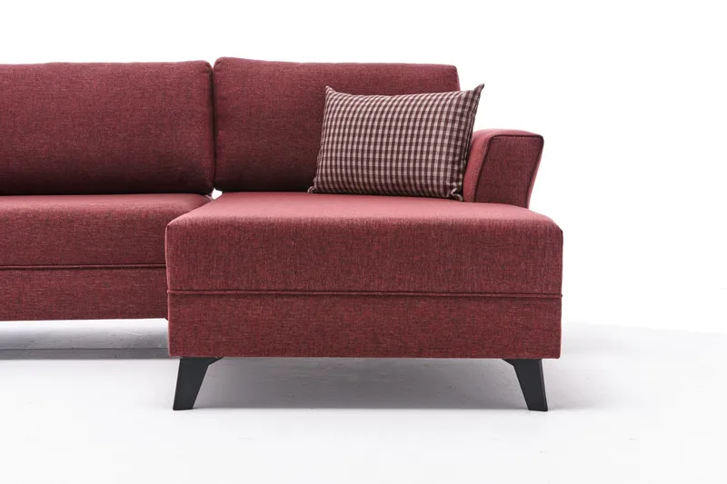 Eriska U-Sovesofa - Rød/Svart - Møbler - Sofaer - Sovesofaer - Sovesofa divan
