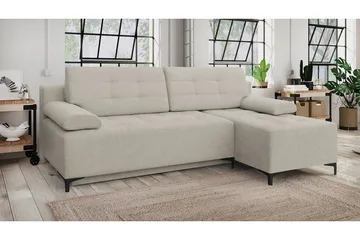 FABIO 4-seters Sovesofa Venstre - Beige - Møbler - Sofaer - Sovesofaer - Sovesofa divan