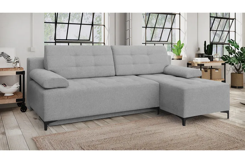 FABIO 4-seters Sovesofa Venstre - Grå - Møbler - Sofaer - Sovesofaer - Sovesofa divan