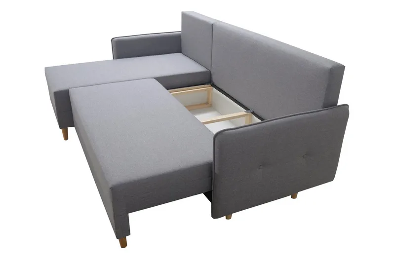 Fernisia Hjørnesovesofa - Grå - Møbler - Sofaer - Sovesofaer - Sovesofa divan