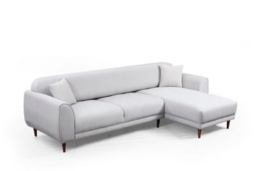 Gajanejos 5-seter Høyrevendt L-formet Sovesofa 87x237 cm i Stoff - Beige - Møbler - Sofaer - Sovesofaer - Langsgående sovesofa