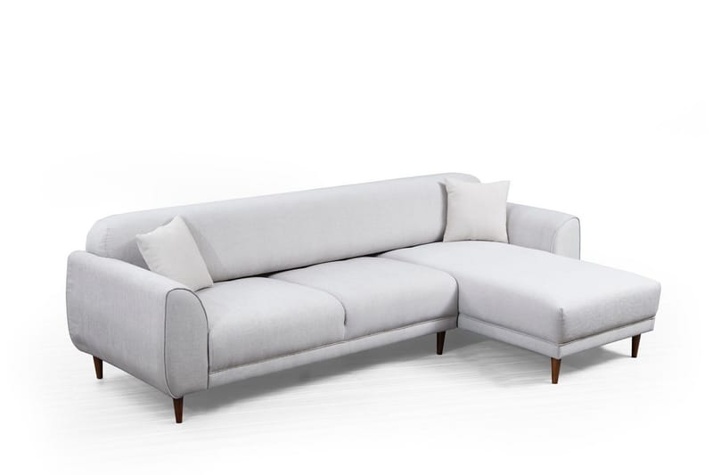Gajanejos 5-seter Høyrevendt L-formet Sovesofa 87x237 cm i Stoff - Beige - Møbler - Sofaer - Sovesofaer - Langsgående sovesofa