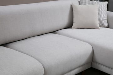 Gajanejos 5-seter Høyrevendt L-formet Sovesofa 87x237 cm i Stoff - Beige - Møbler - Sofaer - Sovesofaer - Langsgående sovesofa