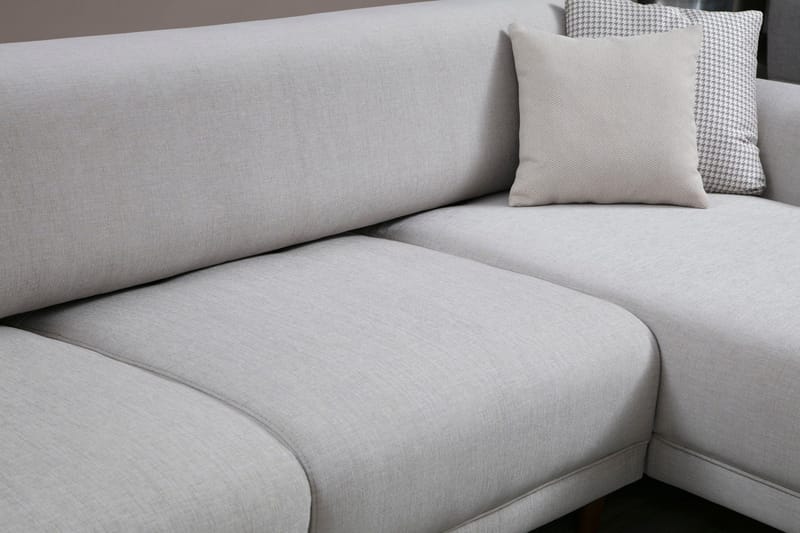 Gajanejos 5-seter Høyrevendt L-formet Sovesofa 87x237 cm i Stoff - Beige - Møbler - Sofaer - Sovesofaer - Langsgående sovesofa