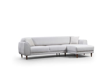 Gajanejos 5-seter Høyrevendt L-formet Sovesofa 87x237 cm i Stoff - Beige - Møbler - Sofaer - Sovesofaer - Langsgående sovesofa